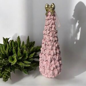 Cupcakes and Cashmere Pink Bow Christmas Tree Decor  16”